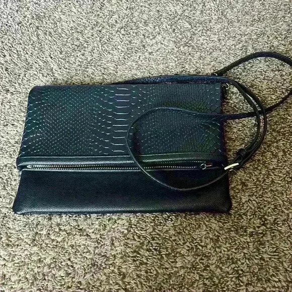 Gigi New York Fold Over Clutch Navy Blue GiGi New York - Picture 3 of 6